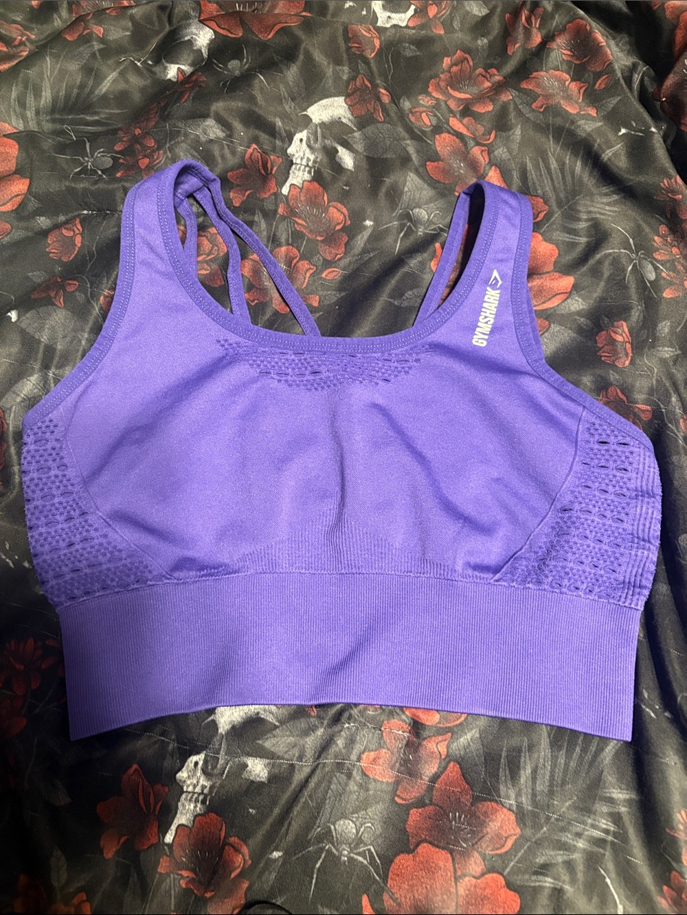 Gymshark Purple Seamless Double-Strap Sports Bra